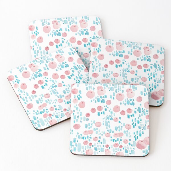 Item preview, Blueberries Pattern // Simple Modern Watercolors // Pink and Blue pattern designed and sold by CaitlinBongers.