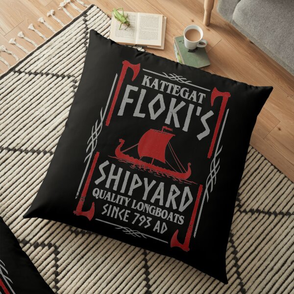 Kattegat Floki's Shipyard Vikings Floor Pillow
