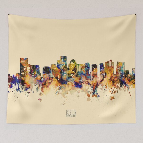 Item preview, boston skyline designed and sold by BekimART2.