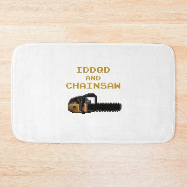 Item preview, IDDQD and Chainsaw designed and sold by QRCharlie.