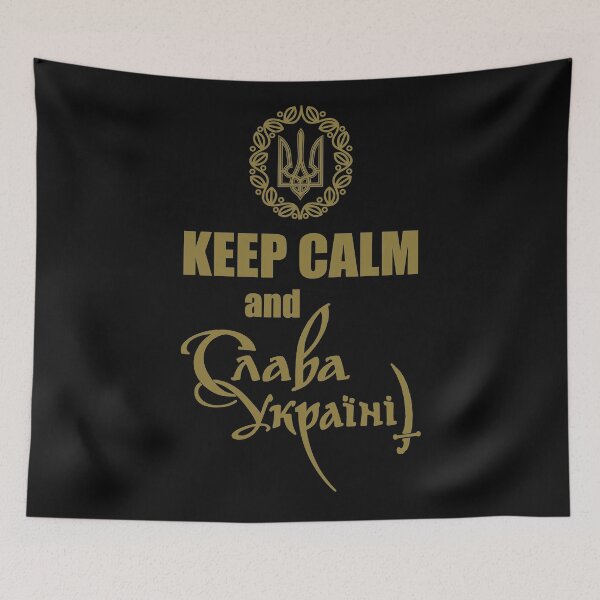Item preview, Keep Calm; Slava Ukrayini; Glory to Ukraine;  designed and sold by StickerApe.