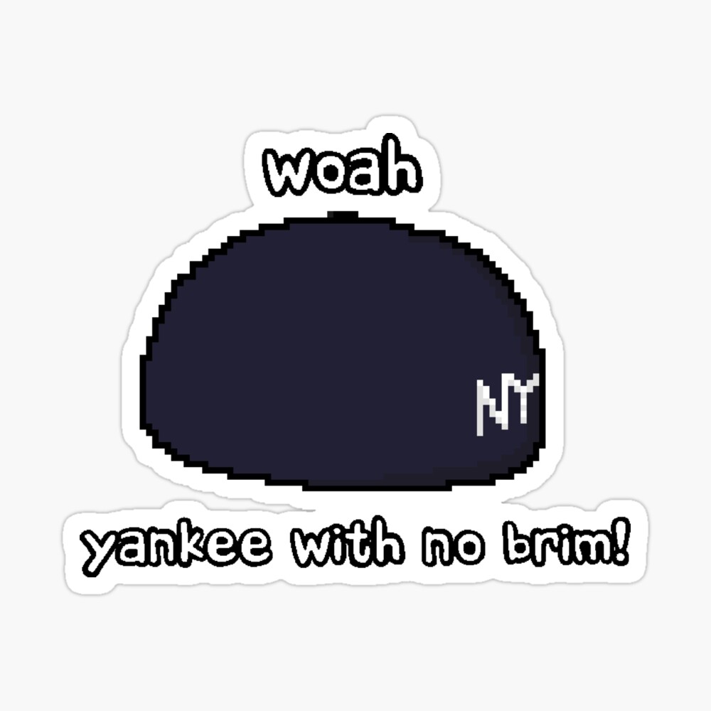 woah! yankee with no brim! Drawstring Bag for Sale by harryleroux