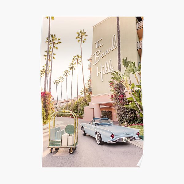 beverly hills vintage vogue aesthetic Poster