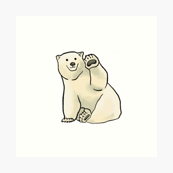 Polar Bear Cartoon Art Prints for Sale | Redbubble