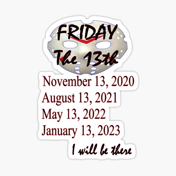 Friday the 13th with Jason mask Sticker