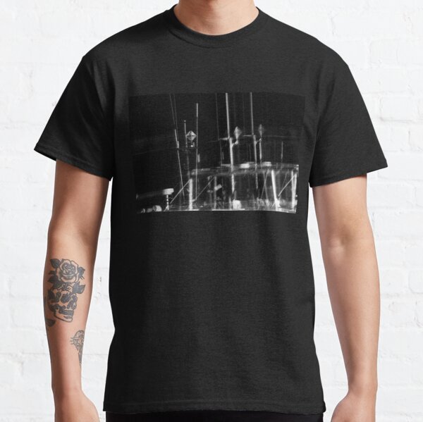 Abstract photography of the wheelhouse of a fishing boat at the pier at night Classic T-Shirt