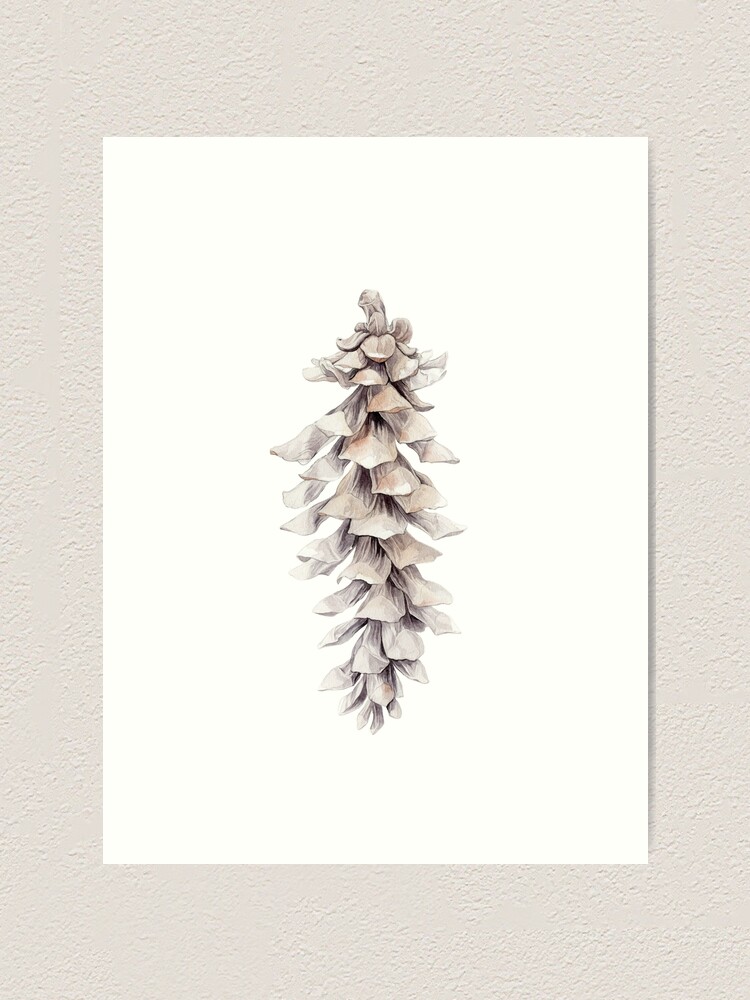 Alternate view of Pinecone watercolor Art Print