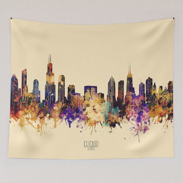 Item preview, chicago skyline designed and sold by BekimART2.