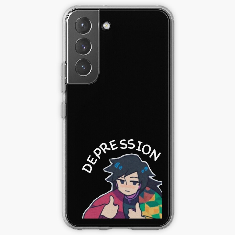 Fight against depression black background Samsung Galaxy Phone Case
