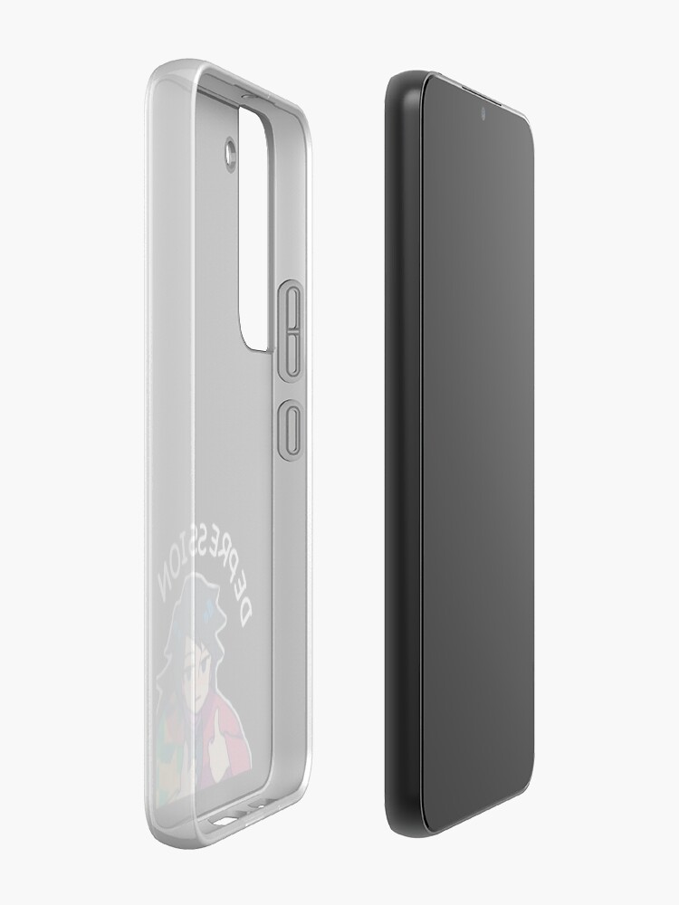 Alternate view of Fight against depression black background Samsung Galaxy Phone Case