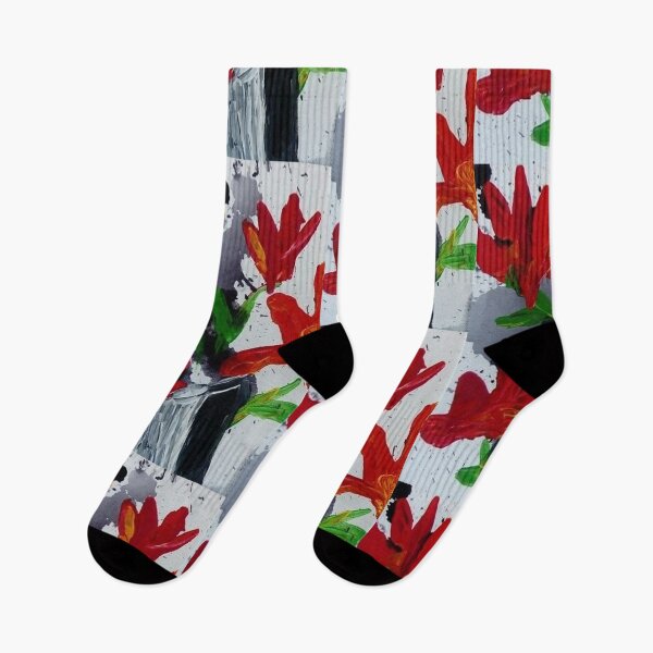 Item preview, Poppies and greyness 1, #artistsupportpledge designed and sold by ThereseLyssia.