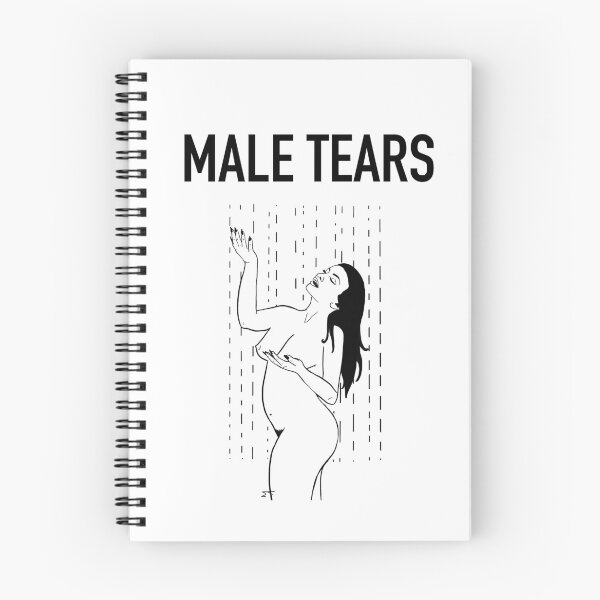 Item preview, Male tears woman showering feminist artwork clock cup posters prints designed and sold by Etatsdame.