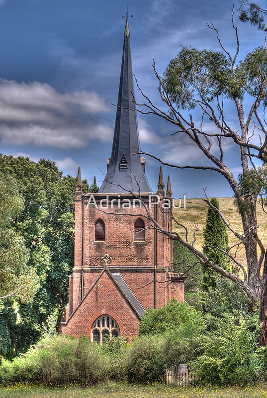 "St Paul's Anglican Church, Carcoar, NSW" by Adrian Paul Redbubble