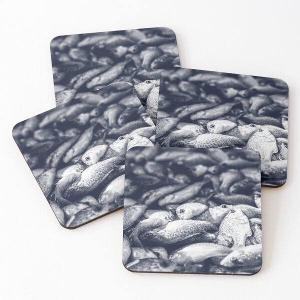 Item preview, Small fishes from pond fishing stacked full frame toned blue designed and sold by Grégory DUBUS.