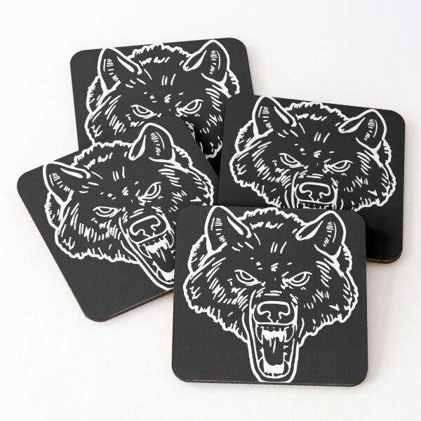 Item preview, Black and white wolf designed and sold by Bakhrombek.