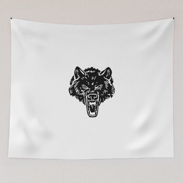 Item preview, Black and white wolf designed and sold by Bakhrombek.