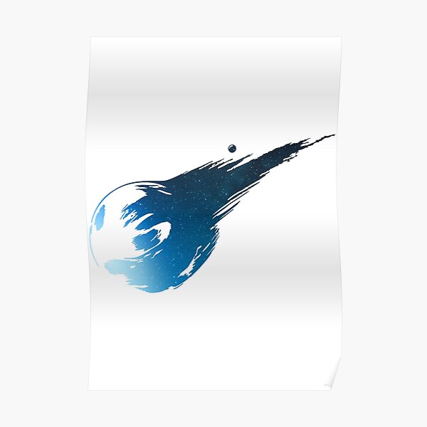 "Meteor", Final Fantasy VII Logo, Final Fantasy 7, Meteor logo Poster