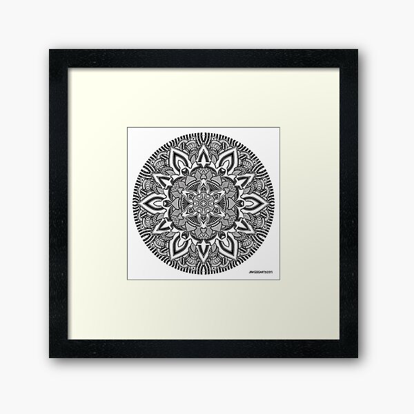 Mandala drawing 10 Prints, Cards & Posters Framed Art Print
