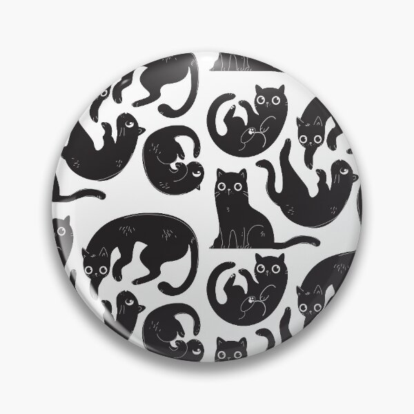 Item preview, inky cat doodle splat pattern designed and sold by mickleo-art.