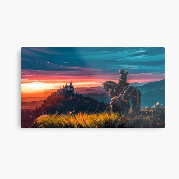 Roach Geralt Video Game Metal Print