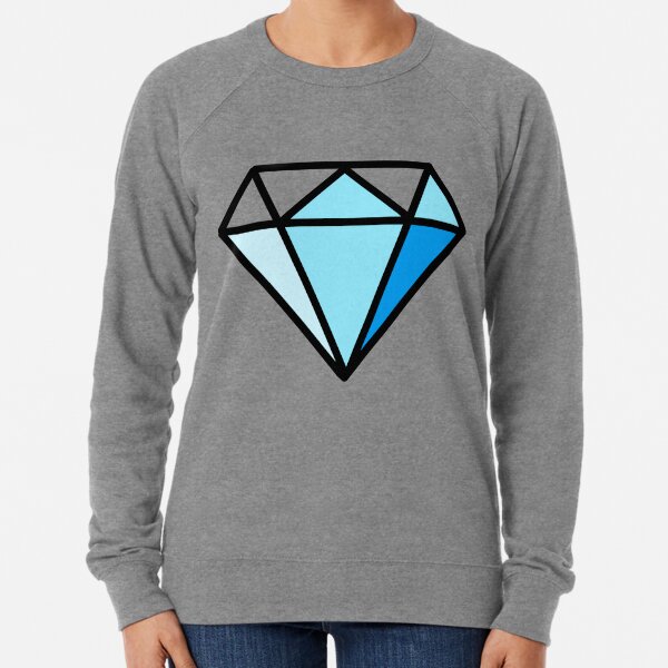 Blaues T-Shirt mit Diamand-Print Leichter Pullover