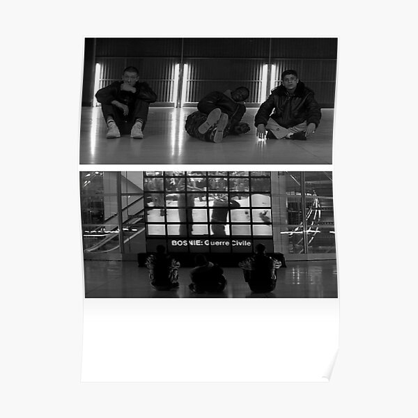 La Haine protagonists sitting screen Poster