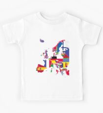 Europe map flags Kids Tee