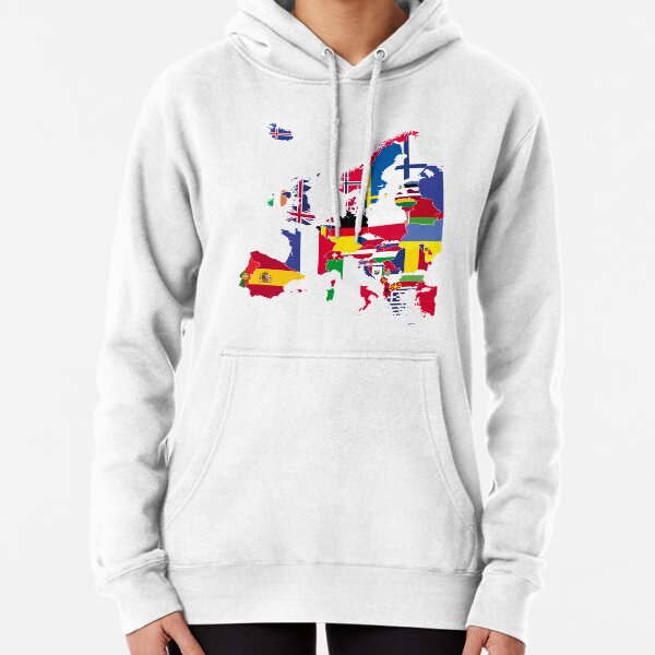 Europe map flags Pullover Hoodie