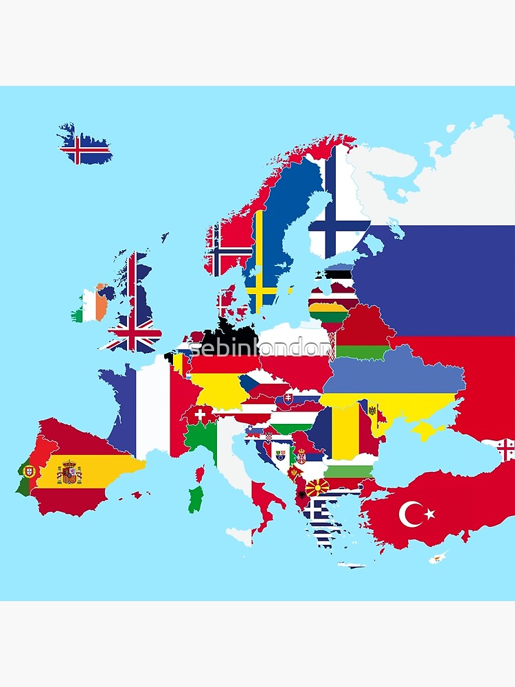 "Europa Karte Flaggen" Poster von sebinlondon | Redbubble