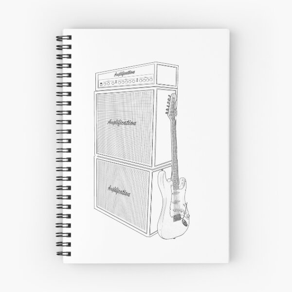Item preview, Dibujo de guitarra eléctrica y amplificador designed and sold by ghzdickinson.