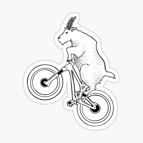 Mountain Bike Goat Sticker