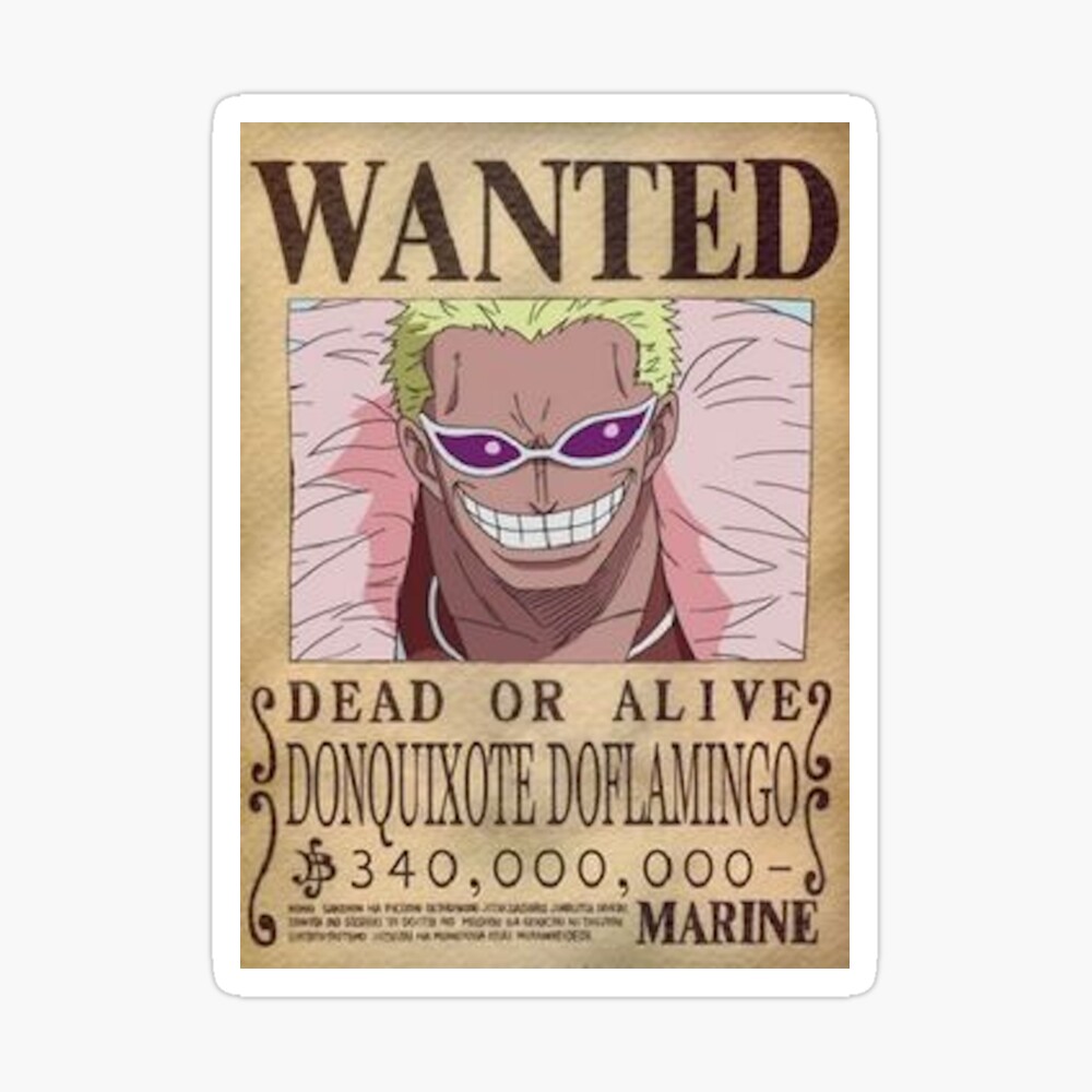 One Piece Wanted Doflamingo Poster By Theadrienc Redbubble