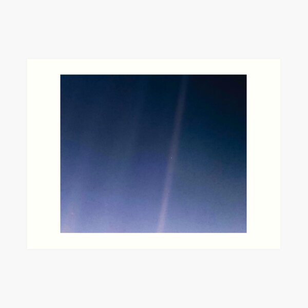 Pale Blue Dot. Voyager 1's image of Planet Earth from 6 billion kilometers. Art Print