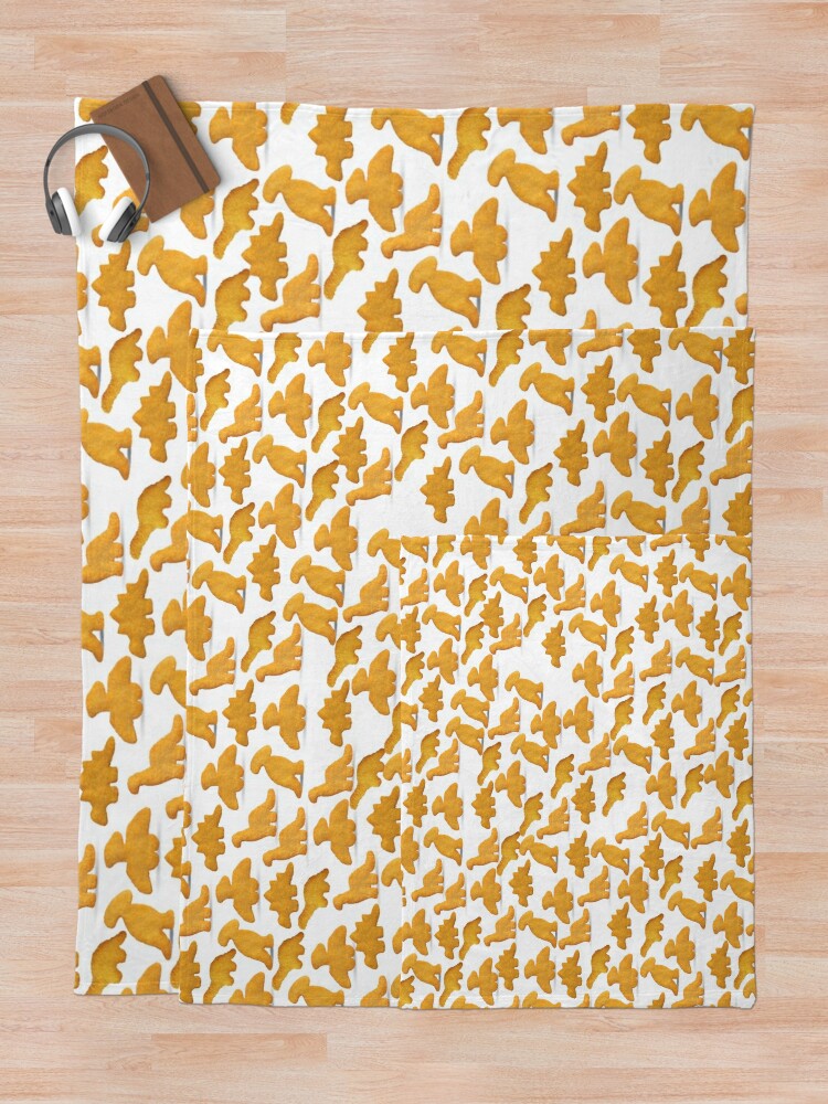 "Dinosaur Chicken Nuggets" Throw Blanket by moondreamer | Redbubble