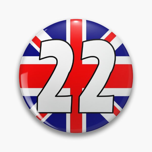 Item preview, UK flag with number 22 - twenty two designed and sold by AllShirts21.
