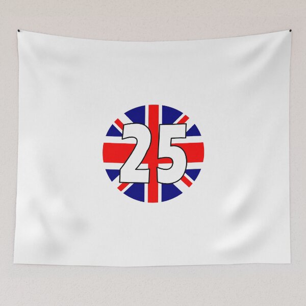 Item preview, UK flag with number 25 - twenty five designed and sold by AllShirts21.