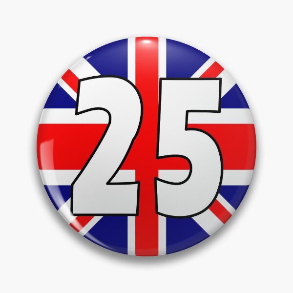 Item preview, UK flag with number 25 - twenty five designed and sold by AllShirts21.