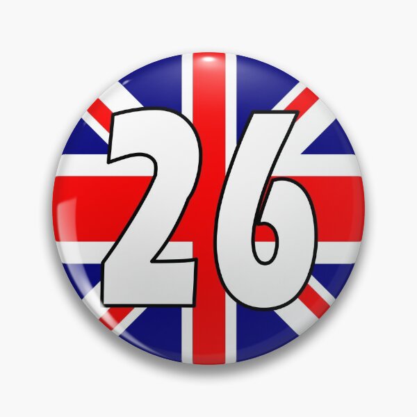 Item preview, UK flag with number 26 - twenty six designed and sold by AllShirts21.