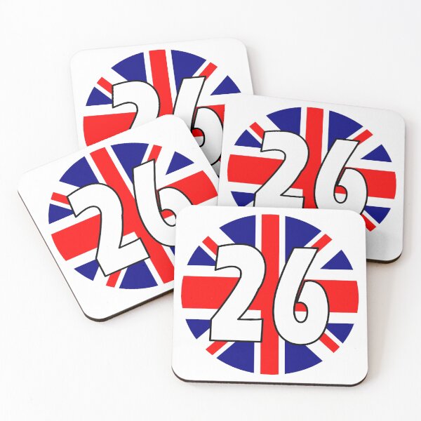 Item preview, UK flag with number 26 - twenty six designed and sold by AllShirts21.
