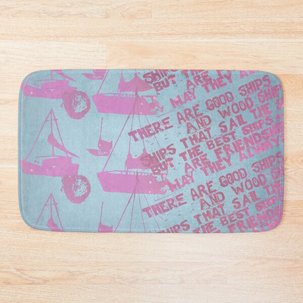 Item preview, Boats pattern and Quote in rose and blue designed and sold by WatersEdgeGal.