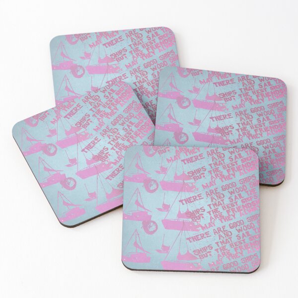 Item preview, Boats pattern and Quote in rose and blue designed and sold by WatersEdgeGal.