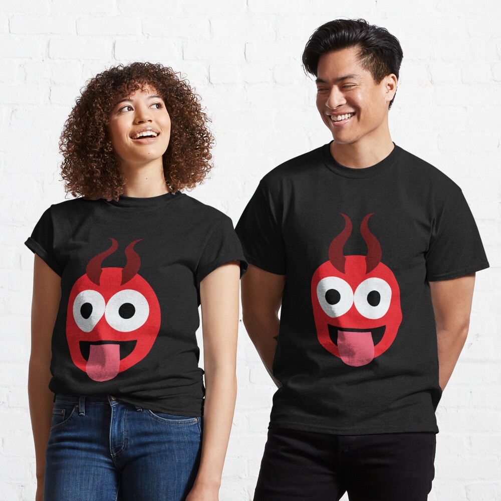Discover Devil Horns Emoticon Classic T-Shirt