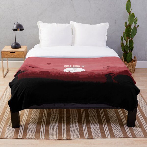 Roter Rost Fleecedecke
