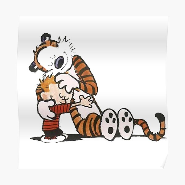 Calvin Hobbes Cute Bill Watterson Ejebo Comics Funny Posters | Redbubble