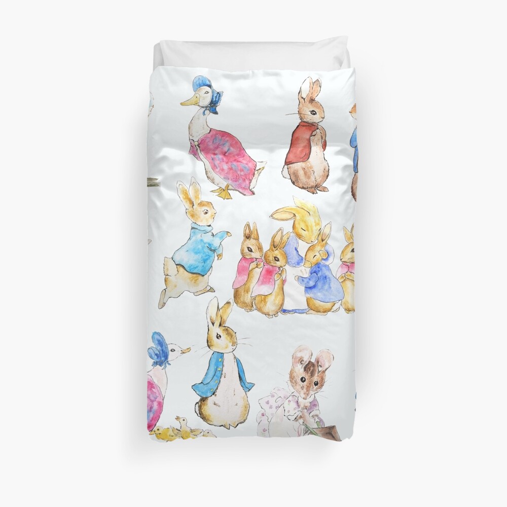 "Tales of Peter Rabbit characters Beatrix Potter" Duvet Cover by