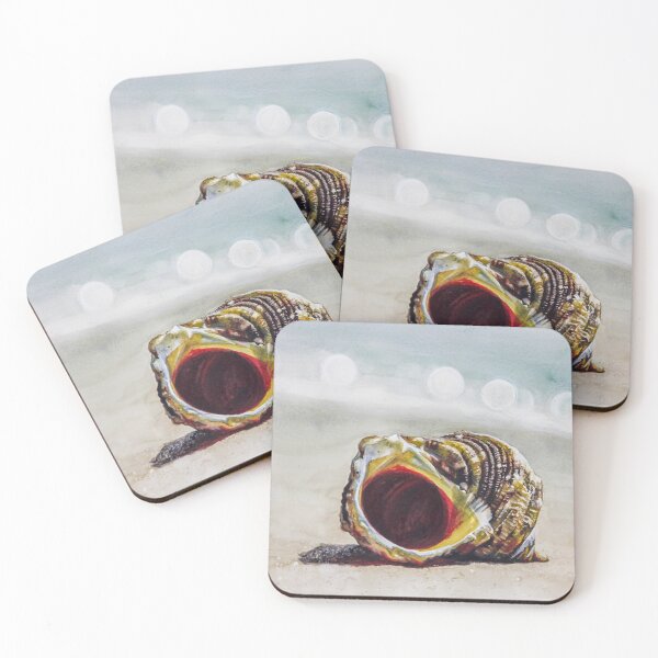 Item preview, Chestnut Turban Shell on the Beach designed and sold by JLSchlegelArt.