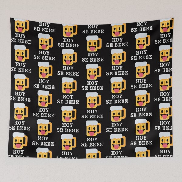 Item preview, Hoy Se Bebe Funny Spanish Cerveza Beer designed and sold by Rustic Valley Studio.