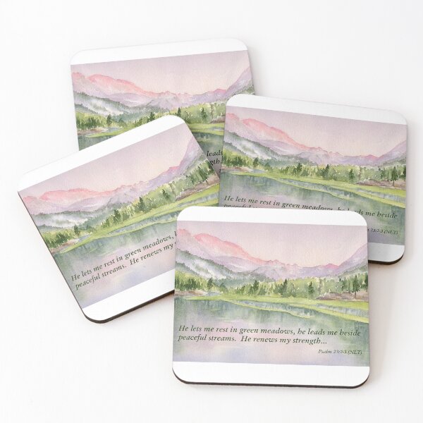 Item preview, Refreshed- Psalm 23:2-3 designed and sold by Diane Hall Watercolors.