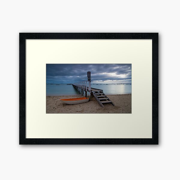 The Baths Jetty Sorrento Front Beach Framed Art Print