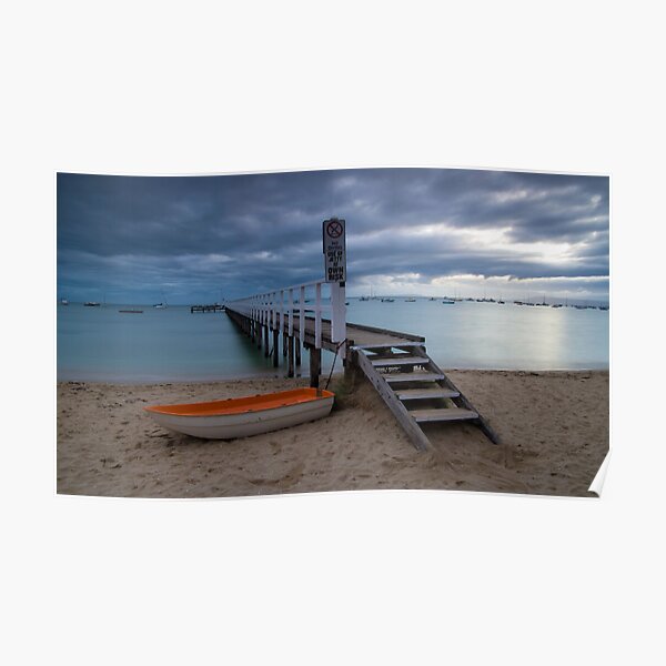 The Baths Jetty Sorrento Front Beach Poster